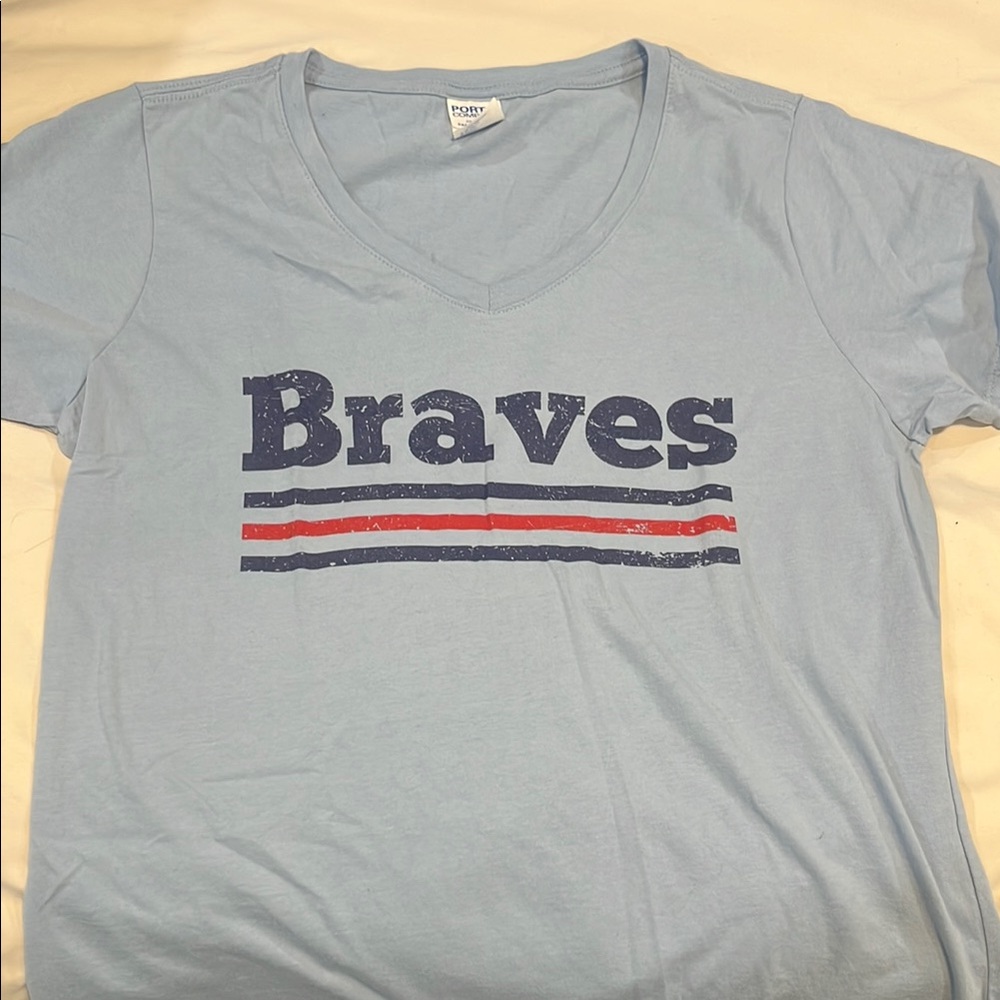 Light Blue Braves Graphic T-Shirt